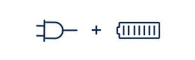 Battery + Plug Icons